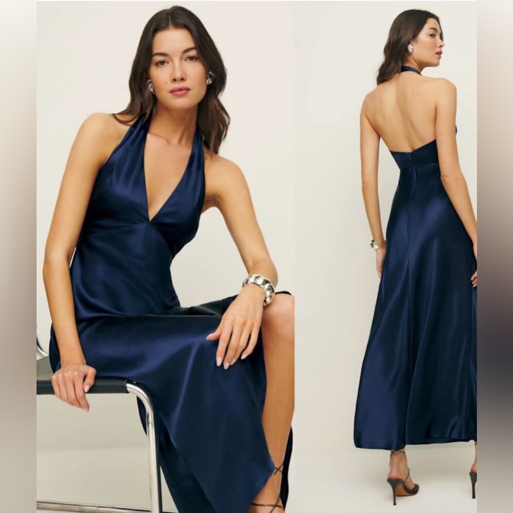 New Reformation Daniela Silk Dress